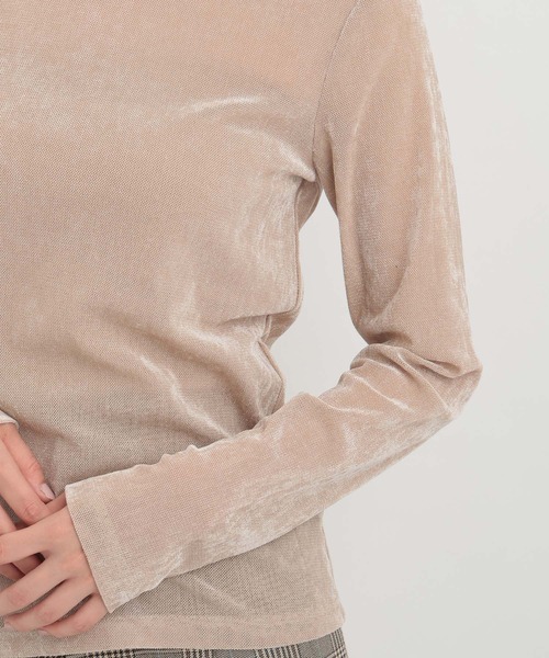 Andemiu（アンデミュウ）の「メッシュカットソー141797（Tシャツ/カットソー・レディース・ブラック/オフホワイト/ベージュ・FREE）」の16枚目の写真