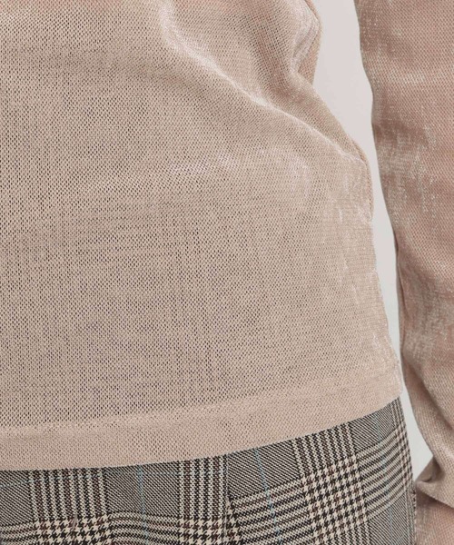 Andemiu（アンデミュウ）の「メッシュカットソー141797（Tシャツ/カットソー・レディース・ブラック/オフホワイト/ベージュ・FREE）」の15枚目の写真