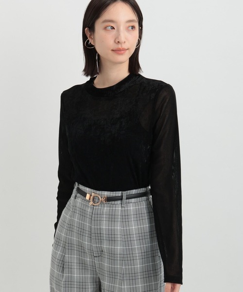 Andemiu（アンデミュウ）の「メッシュカットソー141797（Tシャツ/カットソー・レディース・ブラック/オフホワイト/ベージュ・FREE）」の18枚目の写真