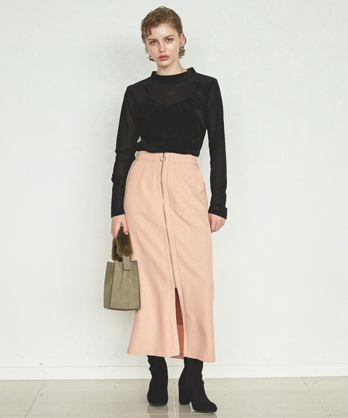 Andemiu（アンデミュウ）の「メッシュカットソー141797（Tシャツ/カットソー・レディース・ブラック/オフホワイト/ベージュ・FREE）」の20枚目の写真