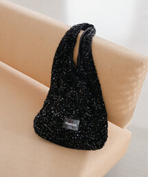 Kastane | 【A4サイズ】ベロアスパンコールマルシェバッグ(トートバッグ)