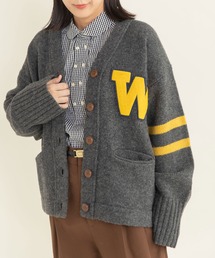 ☆シェットランドウール レタードカーディガン