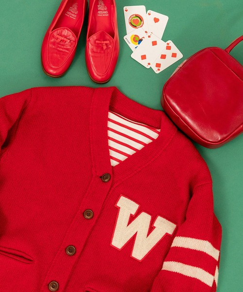 CHILD WOMAN（チャイルドウーマン）の「☆シェットランドウール レタードカーディガン（カーディガン/ボレロ・レディース・チャコールグレー/レッド・FREE）」の10枚目の写真