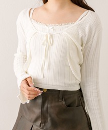 OLIVE des OLIVE | パターンメッシュボレロアンサンブル(アンサンブル)