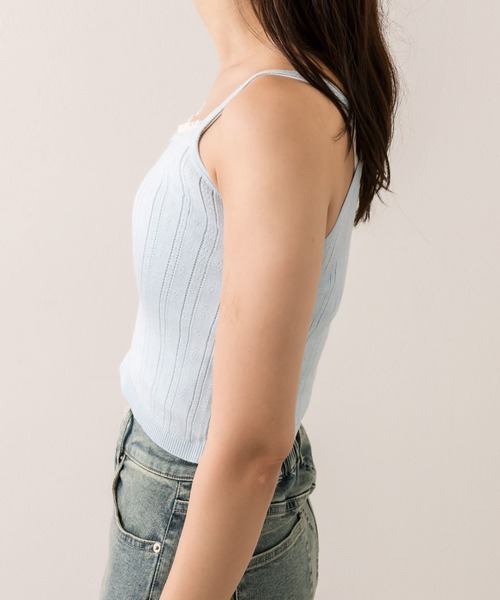 OLIVE des OLIVE（オリーブデオリーブ）の「パターンメッシュボレロアンサンブル（アンサンブル・レディース・オフホワイト/サックスブルー/ブラック/ブラウン・FREE）」の11枚目の写真