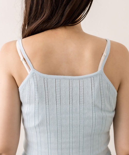 OLIVE des OLIVE（オリーブデオリーブ）の「パターンメッシュボレロアンサンブル（アンサンブル・レディース・オフホワイト/サックスブルー/ブラック/ブラウン・FREE）」の9枚目の写真