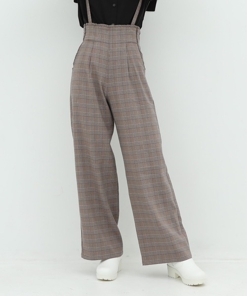 PINKHUNT(ピンクハント)の「PINKHUNT ピンクハント ハイウエスト肩紐付き ロングパンツ 9875K(その他パンツ・キッズ・ブラック/ライトグリーン/ブラウン・130cm/140cm/150cm/160cm/120cm)」の3枚目の写真