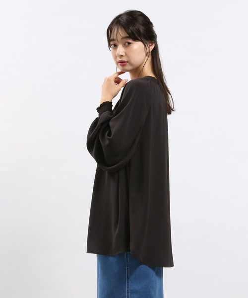 GLOBAL WORK Smile Seed Store（グローバルワーク スマイルシードストア）の「袖ボリュームブラウス長袖/116013（シャツ/ブラウス・レディース・チャコール/杢グレー/モカ/ライトグレー/ブラック・SMALL/LARGE/X-LARGE/MEDIUM）」の10枚目の写真