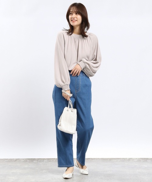 GLOBAL WORK Smile Seed Store（グローバルワーク スマイルシードストア）の「袖ボリュームブラウス長袖/116013（シャツ/ブラウス・レディース・チャコール/杢グレー/モカ/ライトグレー/ブラック・SMALL/LARGE/X-LARGE/MEDIUM）」の11枚目の写真