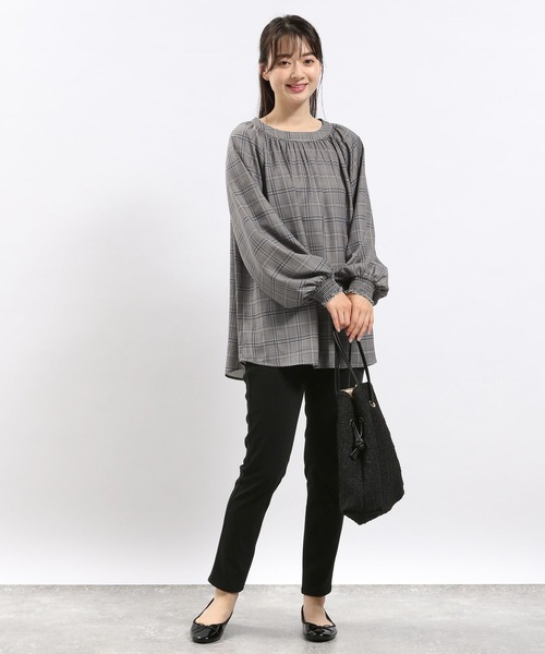 GLOBAL WORK Smile Seed Store（グローバルワーク スマイルシードストア）の「袖ボリュームブラウス長袖/116013（シャツ/ブラウス・レディース・チャコール/杢グレー/モカ/ライトグレー/ブラック・SMALL/LARGE/X-LARGE/MEDIUM）」の19枚目の写真