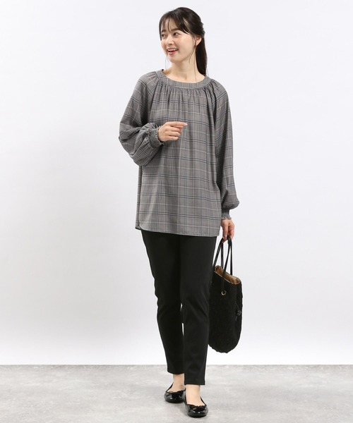 GLOBAL WORK Smile Seed Store（グローバルワーク スマイルシードストア）の「袖ボリュームブラウス長袖/116013（シャツ/ブラウス・レディース・チャコール/杢グレー/モカ/ライトグレー/ブラック・SMALL/LARGE/X-LARGE/MEDIUM）」の20枚目の写真