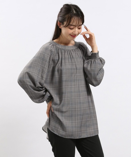 GLOBAL WORK Smile Seed Store（グローバルワーク スマイルシードストア）の「袖ボリュームブラウス長袖/116013（シャツ/ブラウス・レディース・チャコール/杢グレー/モカ/ライトグレー/ブラック・SMALL/LARGE/X-LARGE/MEDIUM）」の22枚目の写真