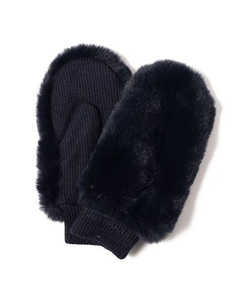 BEAMS GOLF（ビームスゴルフ）の「〈WOMEN〉 フェイクファー ミトン2（手袋・レディース・ネイビー/ベージュ/グレー・ONE SIZE）」の3枚目の写真