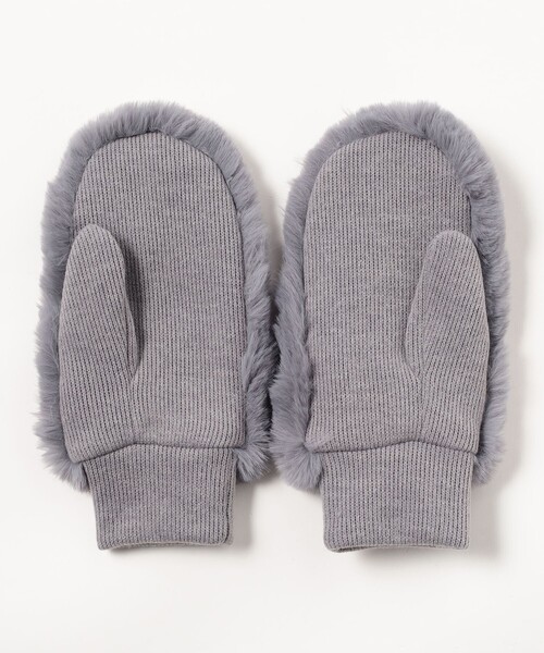 BEAMS GOLF（ビームスゴルフ）の「〈WOMEN〉 フェイクファー ミトン2（手袋・レディース・ネイビー/ベージュ/グレー・ONE SIZE）」の9枚目の写真