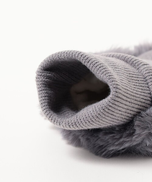 BEAMS GOLF（ビームスゴルフ）の「〈WOMEN〉 フェイクファー ミトン2（手袋・レディース・ネイビー/ベージュ/グレー・ONE SIZE）」の10枚目の写真