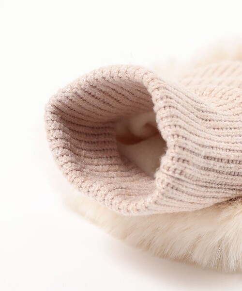 BEAMS GOLF（ビームスゴルフ）の「〈WOMEN〉 フェイクファー ミトン2（手袋・レディース・ネイビー/ベージュ/グレー・ONE SIZE）」の16枚目の写真