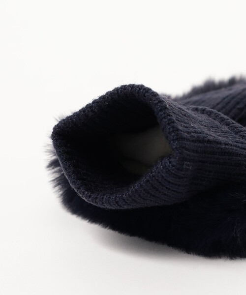 BEAMS GOLF（ビームスゴルフ）の「〈WOMEN〉 フェイクファー ミトン2（手袋・レディース・ネイビー/ベージュ/グレー・ONE SIZE）」の18枚目の写真