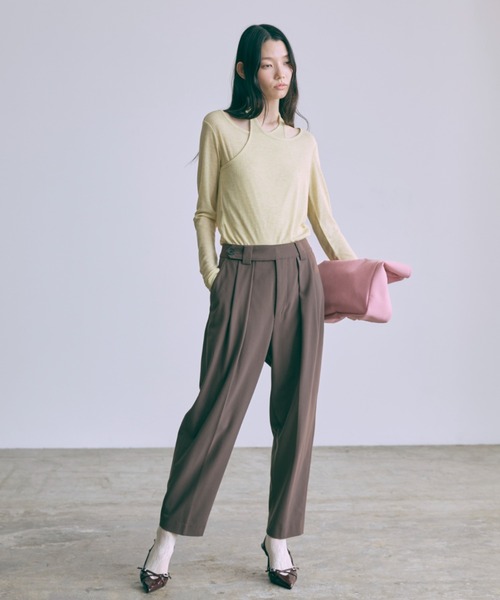 EN NEUME(エンノイム)の「Barrel Leg Pants / バレルレッグパンツ(その他パンツ・レディース・ブラック/ブラウン・0/1)」の20枚目の写真