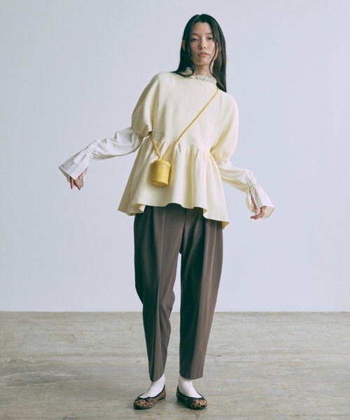 EN NEUME(エンノイム)の「Barrel Leg Pants / バレルレッグパンツ(その他パンツ・レディース・ブラック/ブラウン・0/1)」の18枚目の写真
