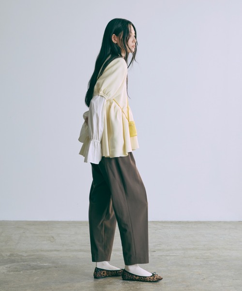 EN NEUME(エンノイム)の「Barrel Leg Pants / バレルレッグパンツ(その他パンツ・レディース・ブラック/ブラウン・0/1)」の19枚目の写真