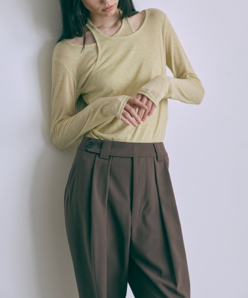 EN NEUME(エンノイム)の「Barrel Leg Pants / バレルレッグパンツ(その他パンツ・レディース・ブラック/ブラウン・0/1)」の11枚目の写真