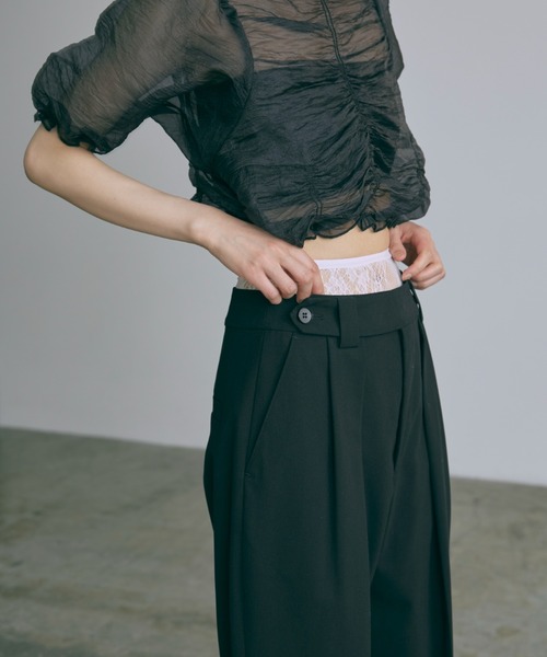 EN NEUME(エンノイム)の「Barrel Leg Pants / バレルレッグパンツ(その他パンツ・レディース・ブラック/ブラウン・0/1)」の8枚目の写真
