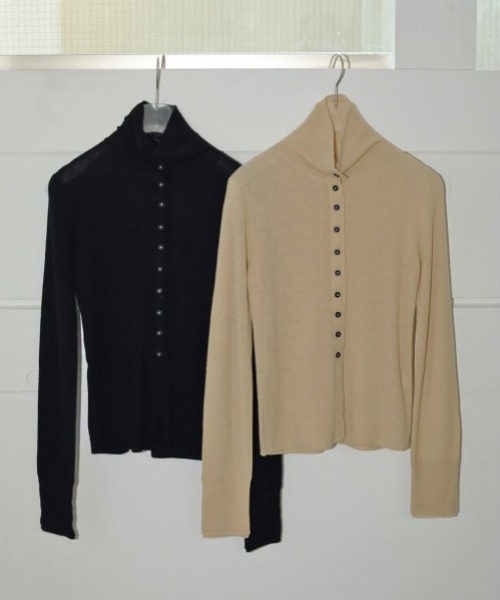anuke（アンヌーク）の「anuke　Wool Knit Shirts ウールニットシャツ/62420531（ニット/セーター・レディース・クリーム/ブラック・ONE SIZE）」の12枚目の写真