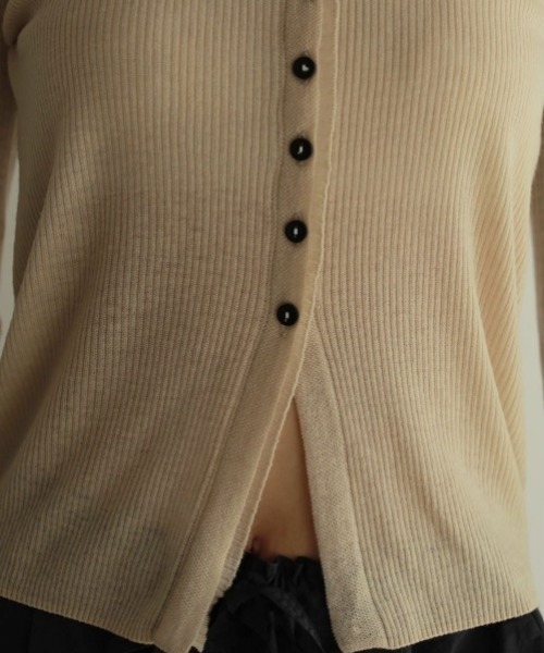 anuke（アンヌーク）の「anuke　Wool Knit Shirts ウールニットシャツ/62420531（ニット/セーター・レディース・クリーム/ブラック・ONE SIZE）」の11枚目の写真