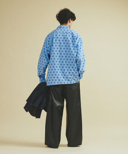 417 EDIFICE（フォーワンセブンエディフィス）の「フェイクレザー ダブルニーパンツ（スラックス・メンズ・ブラック・MEDIUM/LARGE）」の3枚目の写真