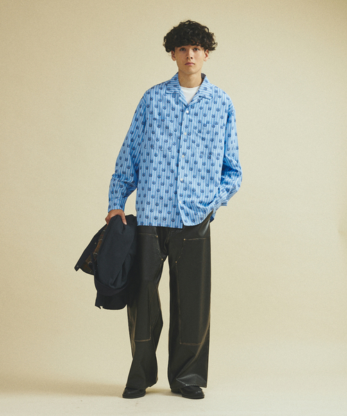 417 EDIFICE（フォーワンセブンエディフィス）の「フェイクレザー ダブルニーパンツ（スラックス・メンズ・ブラック・MEDIUM/LARGE）」の6枚目の写真