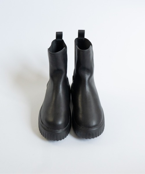 Fabby fabby（ファビィーファビィー）の「トラックソールワイドサイドゴアショートブーツ（ブーツ・レディース・ブラック/シルバー・SMALL/LARGE/MEDIUM）」の5枚目の写真