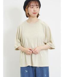 Samansa Mos2 | ピグメント加工ゆるスウェット(Tシャツ/カットソー)