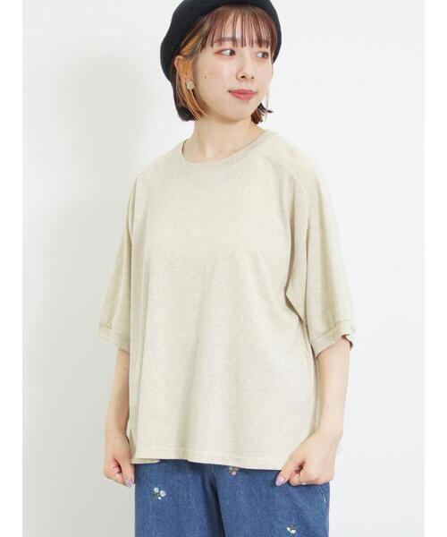 Samansa Mos2(サマンサ モスモス)の「ピグメント加工ゆるスウェット(Tシャツ/カットソー・レディース・ブラウン/グリーン/キナリ/チャコールグレー・F)」の6枚目の写真