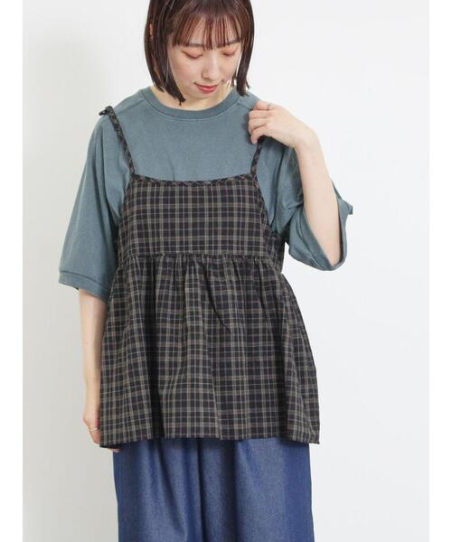 Samansa Mos2(サマンサ モスモス)の「ピグメント加工ゆるスウェット(Tシャツ/カットソー・レディース・ブラウン/グリーン/キナリ/チャコールグレー・F)」の11枚目の写真