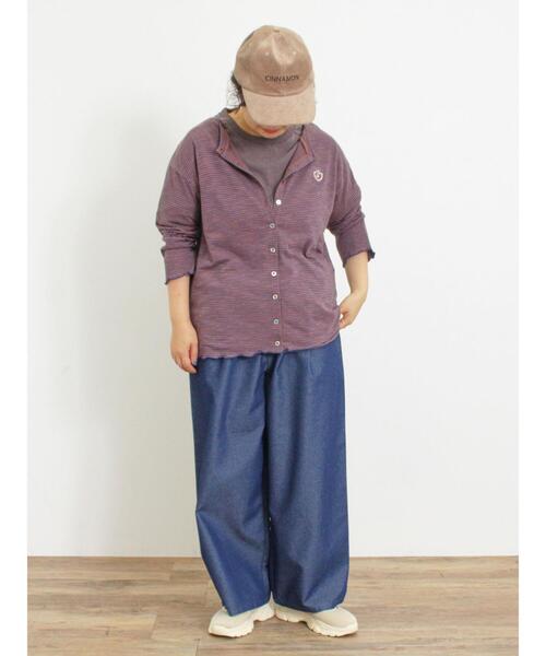 Samansa Mos2(サマンサ モスモス)の「ピグメント加工ゆるスウェット(Tシャツ/カットソー・レディース・ブラウン/グリーン/キナリ/チャコールグレー・F)」の16枚目の写真