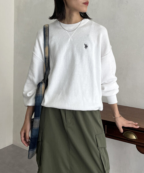 セール】【U.S. POLO ASSN.】スウェットライクニット（ニット