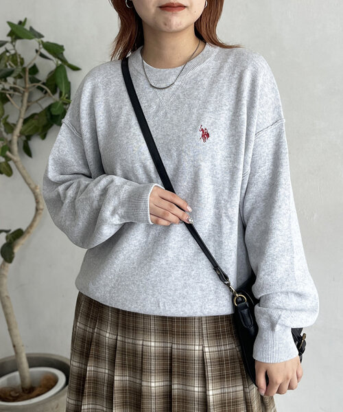 ニット セーター 「U.S. POLO ASSN.」スウェットライクニット レディース U.S. POLO ASSN. ニット セーター 「U.S. ASSN.」スウェット