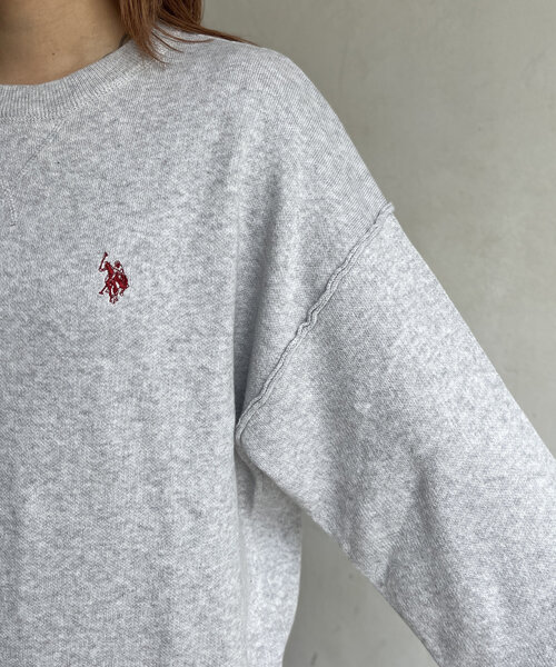 U.S. POLO ASSN.(ユーエスポロアッスン)の「【U.S. POLO ASSN.】スウェットライクニット(ニット/セーター・レディース・ブラック/グレー/オレンジ/ホワイト/グリーン/ネイビー/ホワイト系その他・FREE)」の10枚目の写真