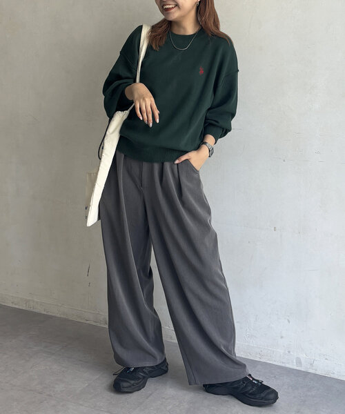 U.S. POLO ASSN.(ユーエスポロアッスン)の「【U.S. POLO ASSN.】スウェットライクニット(ニット/セーター・レディース・ブラック/グレー/オレンジ/ホワイト/グリーン/ネイビー/ホワイト系その他・FREE)」の15枚目の写真
