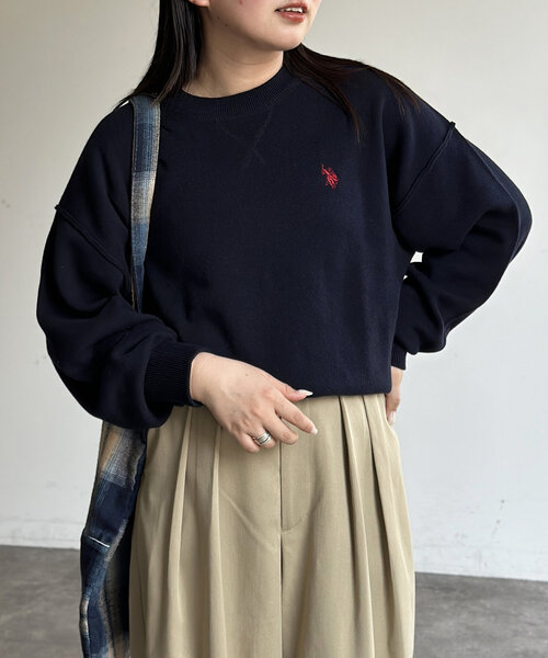 ニット セーター 「U.S. POLO ASSN.」スウェットライクニット レディース U.S. POLO ASSN. ニット セーター 「U.S. ASSN.」スウェット