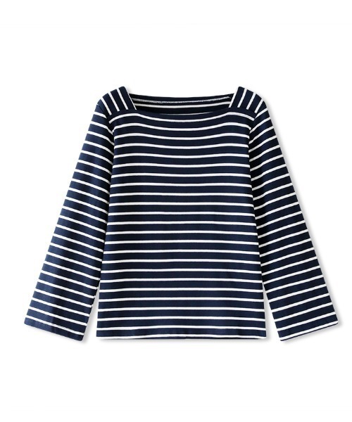 COCOMOMO(ココモモ)の「スクエアネックボーダーカットソー(Tシャツ/カットソー・レディース・ホワイト/ネイビー・L/M)」の16枚目の写真