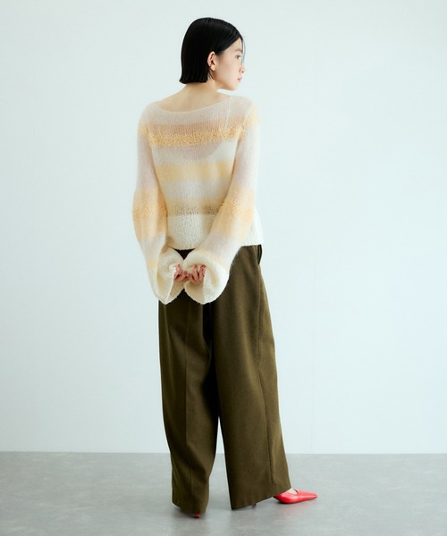 JUN&ROPE’ミックスヤーン　セーター ADAM ET ROPÉ FEMME(アダム エ ロペ ファム) / ミックスヤーンボーダー