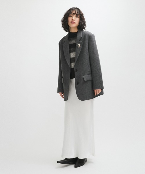 ADAM ET ROPE'（アダムエロペ）の「ミックスヤーンボーダーニットプルオーバー（ニット/セーター・レディース・グレー系その他/ホワイト系その他7・FREE）」の11枚目の写真