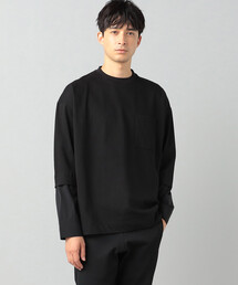 シャツ袖切替長袖Tシャツ