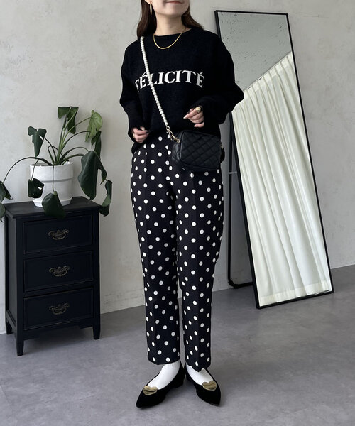 prose verse(プロズヴェール)の「ジャガードロゴニット(ニット/セーター・レディース・ブラック/ベージュ・LARGE/MEDIUM)」の9枚目の写真