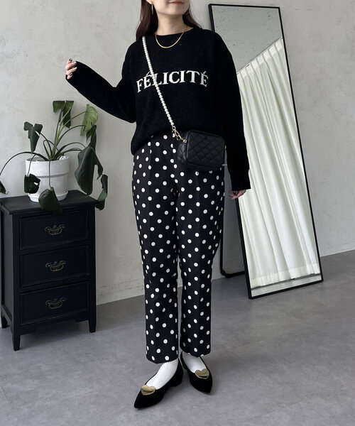 prose verse(プロズヴェール)の「ジャガードロゴニット(ニット/セーター・レディース・ブラック/ベージュ・LARGE/MEDIUM)」の11枚目の写真