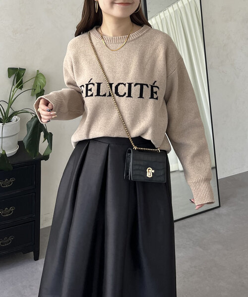 prose verse(プロズヴェール)の「ジャガードロゴニット(ニット/セーター・レディース・ブラック/ベージュ・LARGE/MEDIUM)」の15枚目の写真