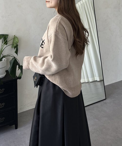 prose verse(プロズヴェール)の「ジャガードロゴニット(ニット/セーター・レディース・ブラック/ベージュ・LARGE/MEDIUM)」の19枚目の写真