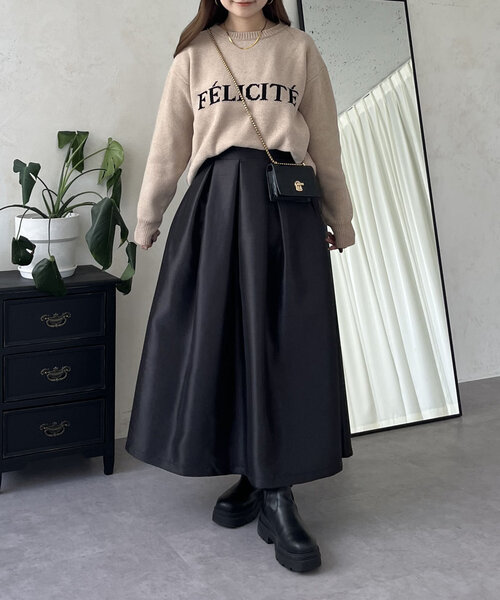 prose verse(プロズヴェール)の「ジャガードロゴニット(ニット/セーター・レディース・ブラック/ベージュ・LARGE/MEDIUM)」の20枚目の写真