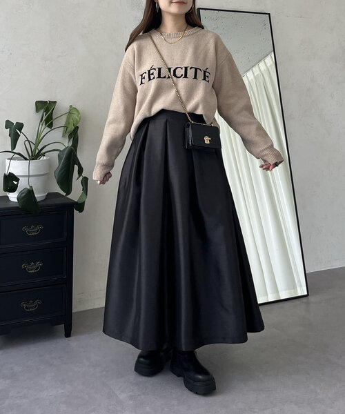 prose verse(プロズヴェール)の「ジャガードロゴニット(ニット/セーター・レディース・ブラック/ベージュ・LARGE/MEDIUM)」の21枚目の写真